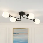 King lampa sufitowa 4xE27 czarna ML2755
