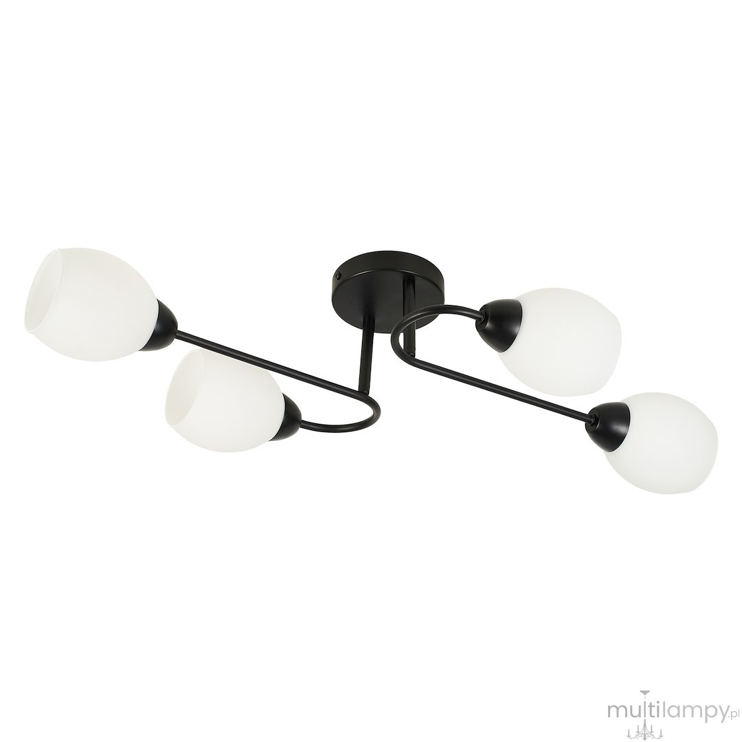 King lampa sufitowa 4xE27 czarna ML2755