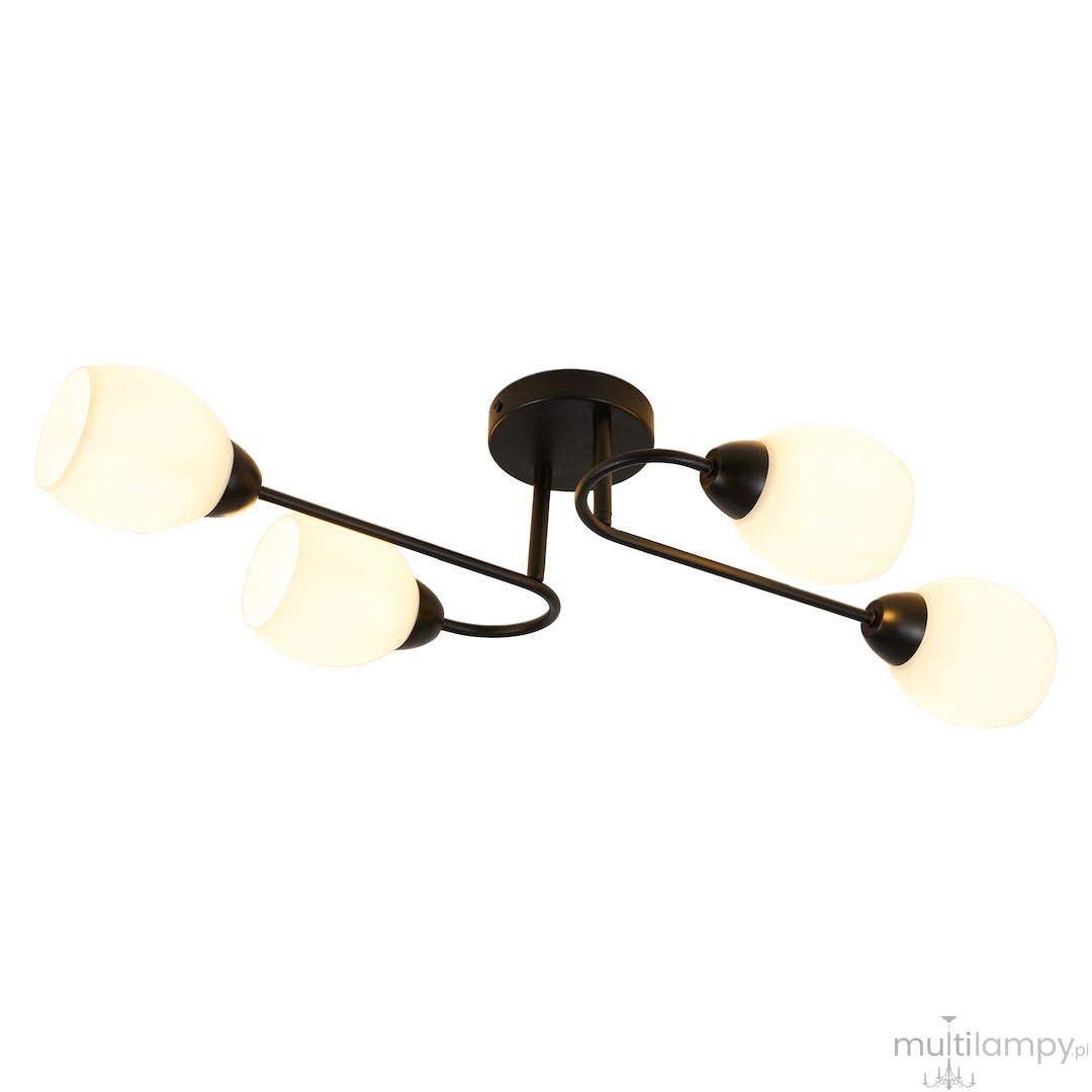 King lampa sufitowa 4xE27 czarna ML2755