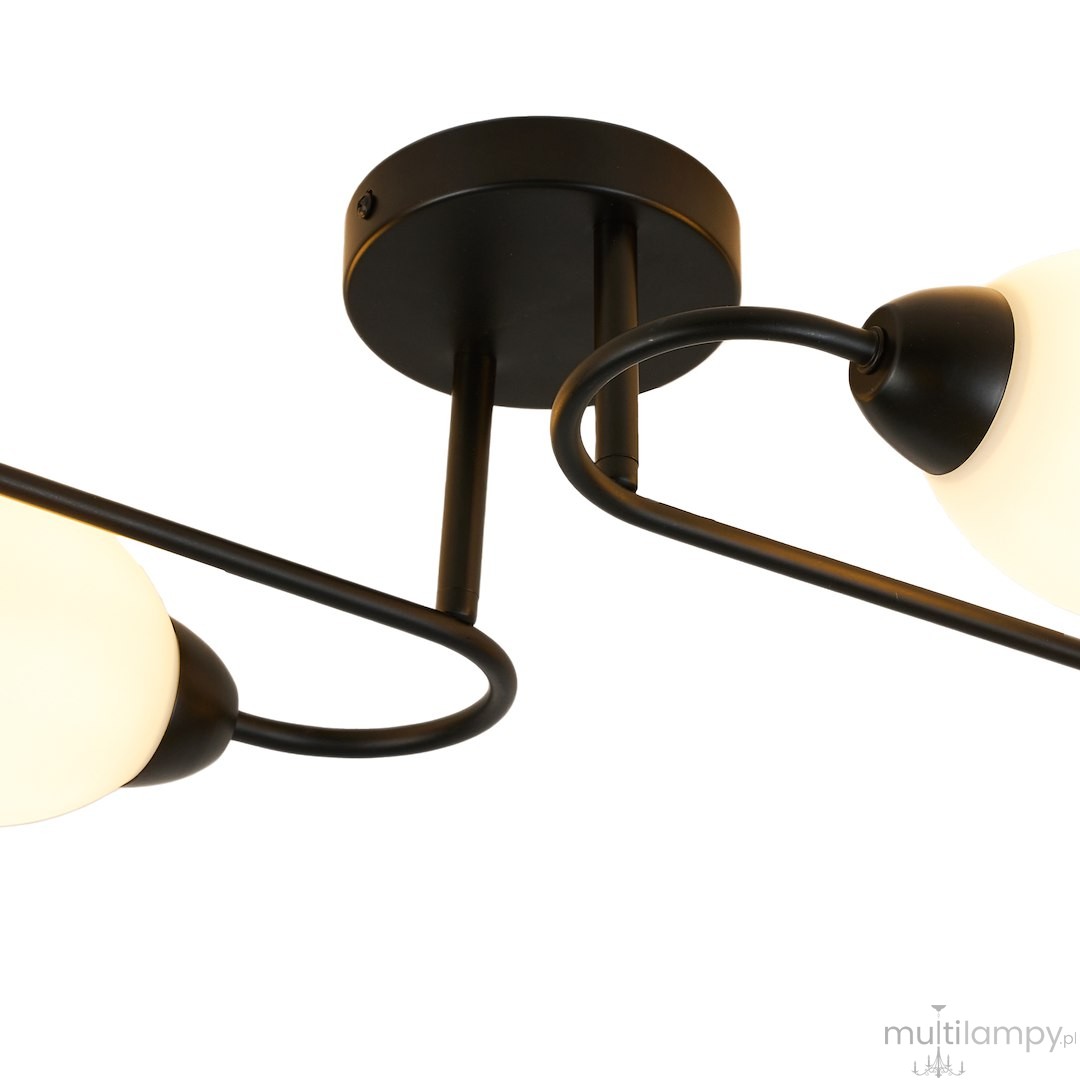 King lampa sufitowa 4xE27 czarna ML2755