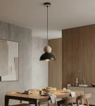 Kaki S lampa wisząca E27 czarna 1676/1S