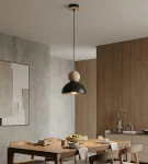 Kaki S lampa wisząca E27 czarna 1676/1S