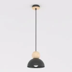 Kaki S lampa wisząca E27 czarna 1676/1S