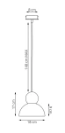 Kaki S lampa wisząca E27 czarna 1676/1S