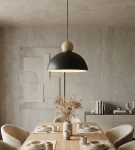 Kaki M lampa wisząca E27 czarna 1676/1M