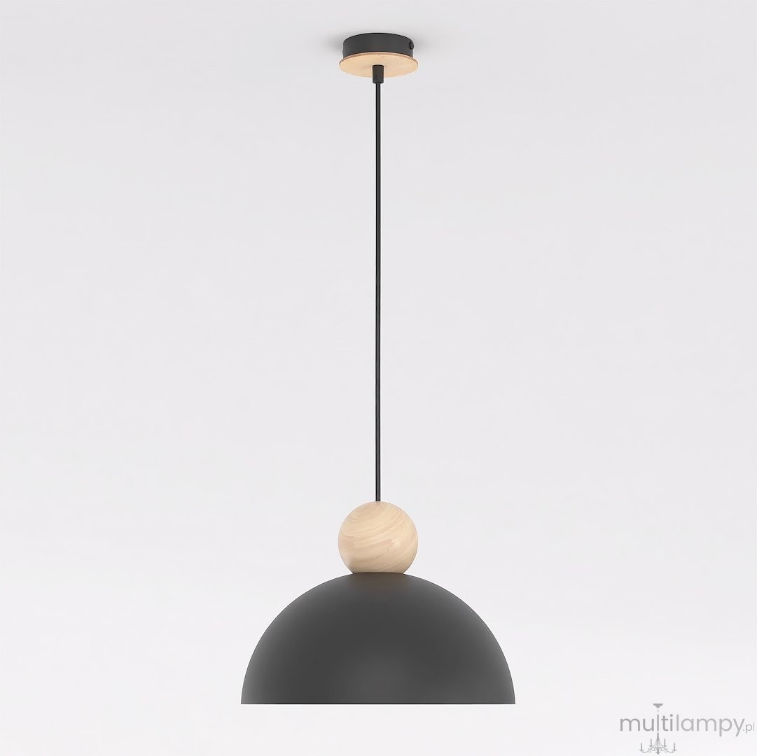 Kaki M lampa wisząca E27 czarna 1676/1M