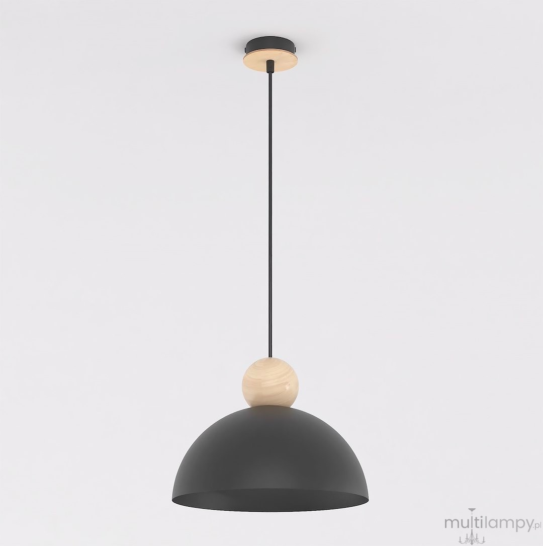 Kaki M lampa wisząca E27 czarna 1676/1M