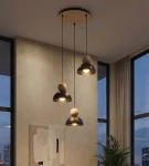 Kaki PREM lampa wisząca 3xE27 czarna 1676/3PREM