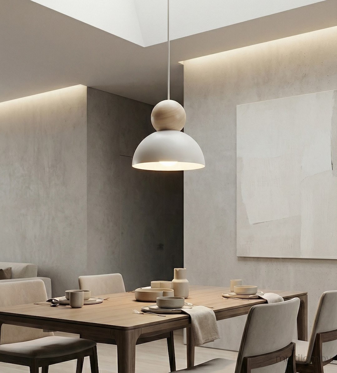 Kaki S lampa wisząca E27 biała 1677/1S