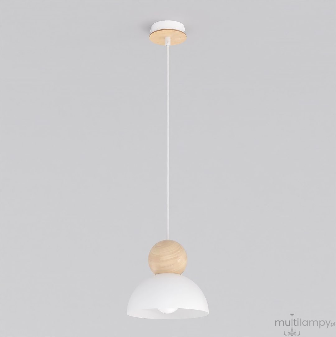 Kaki S lampa wisząca E27 biała 1677/1S