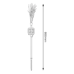 Fiber lampa solarna ogrodowa wbijana H80 LED EKO2498