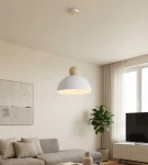 Kaki M lampa wisząca E27 biała 1677/1M