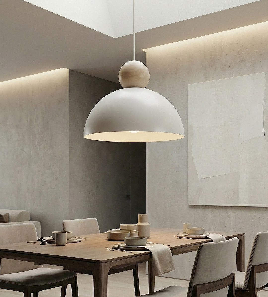 Kaki M lampa wisząca E27 biała 1677/1M