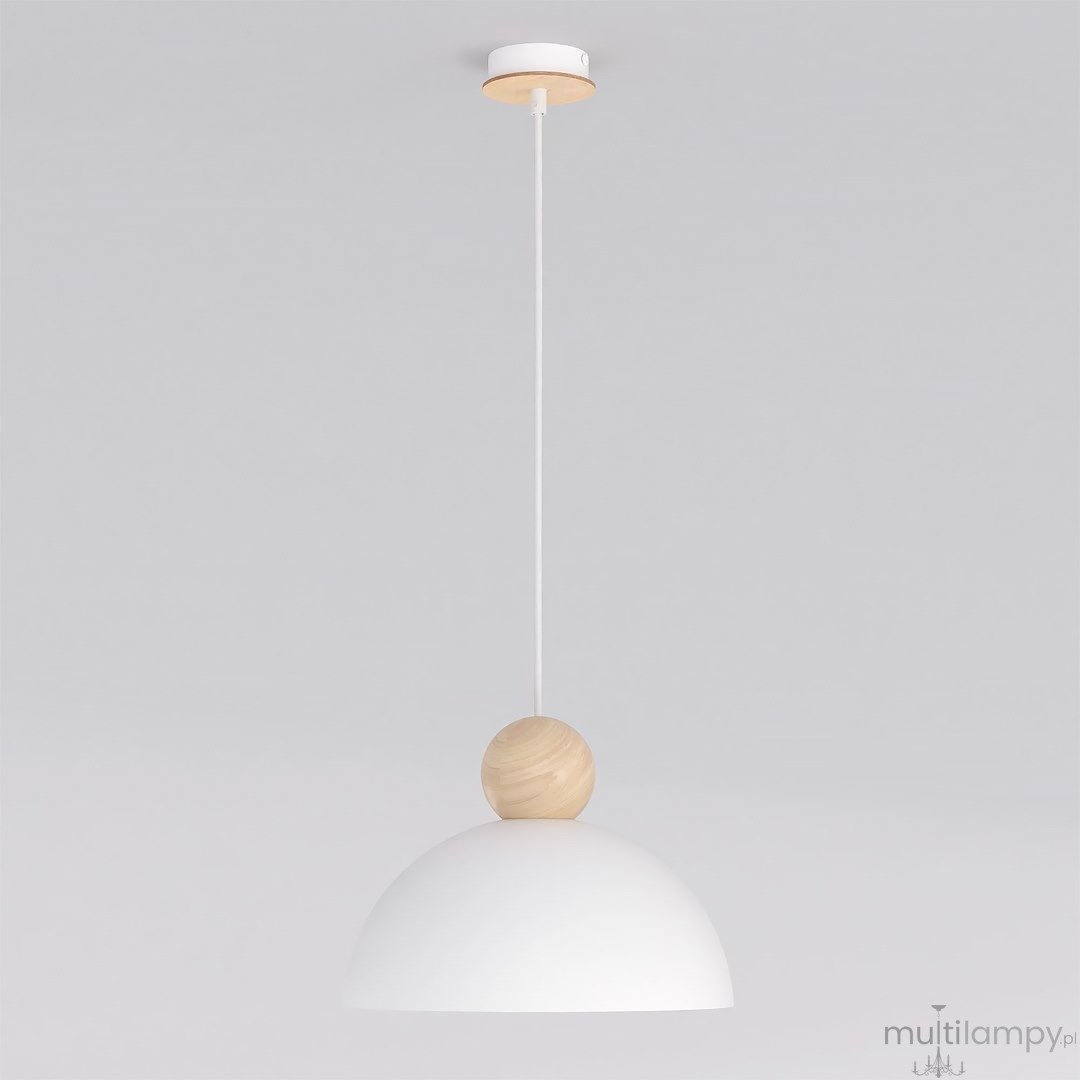 Kaki M lampa wisząca E27 biała 1677/1M