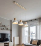 Kaki lampa wisząca 3xE27 biała 1677/3