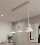 Kaki lampa wisząca 3xE27 biała 1677/3
