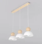Kaki lampa wisząca 3xE27 biała 1677/3