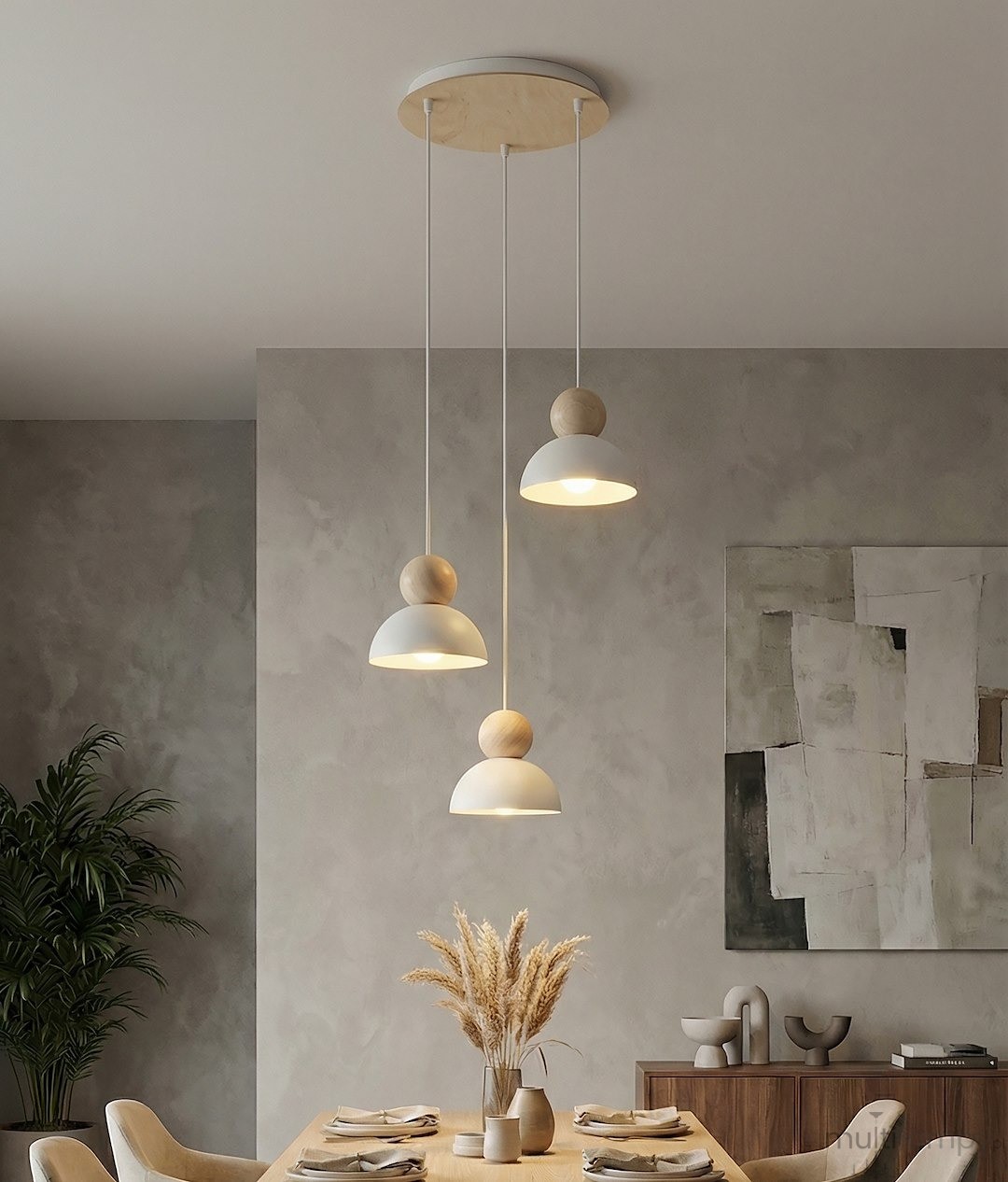 Kaki PREM lampa wisząca 3xE27 biała 1677/3PREM
