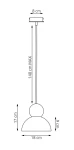 Kaki S lampa wisząca E27 mokka 1678/1S