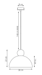 Kaki M lampa wisząca E27 mokka 1678/1M