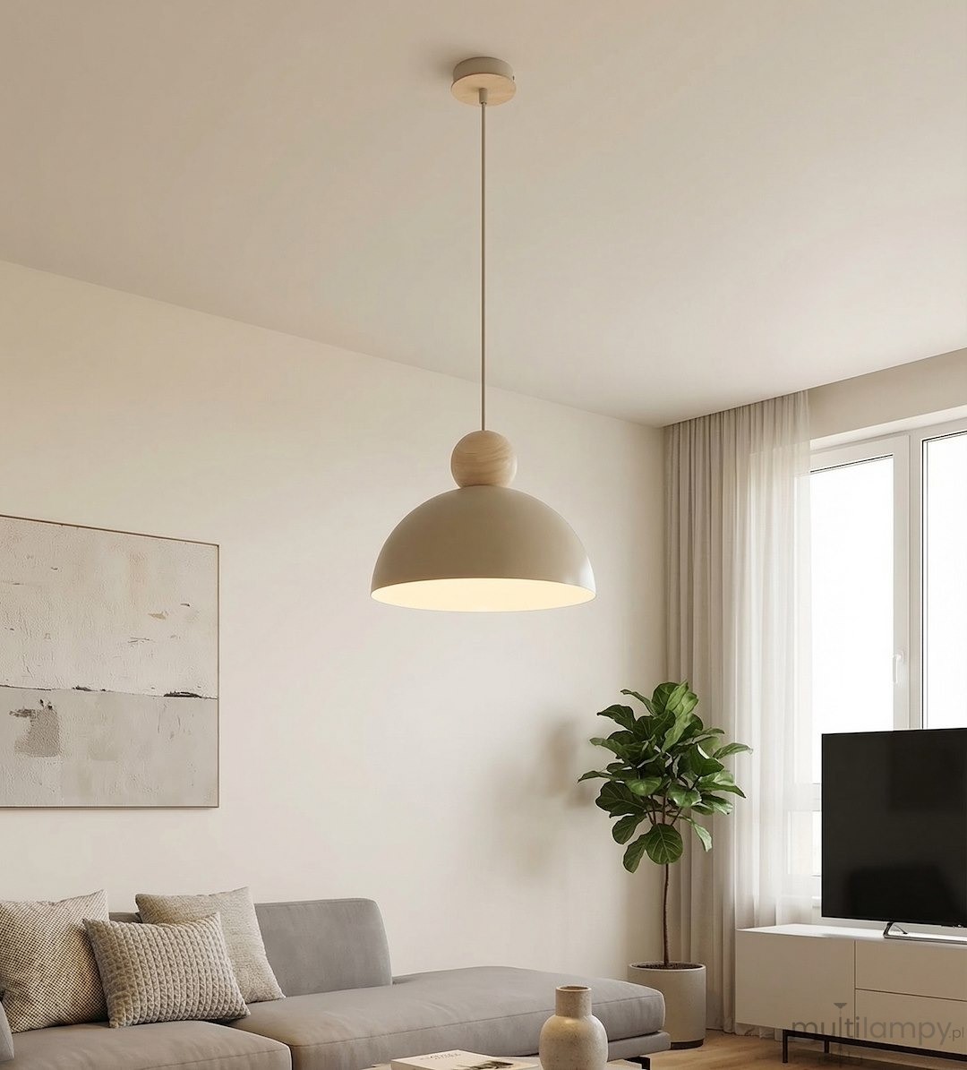 Kaki M lampa wisząca E27 mokka 1678/1M