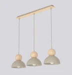 Kaki lampa wisząca 3xE27 mokka 1678/3