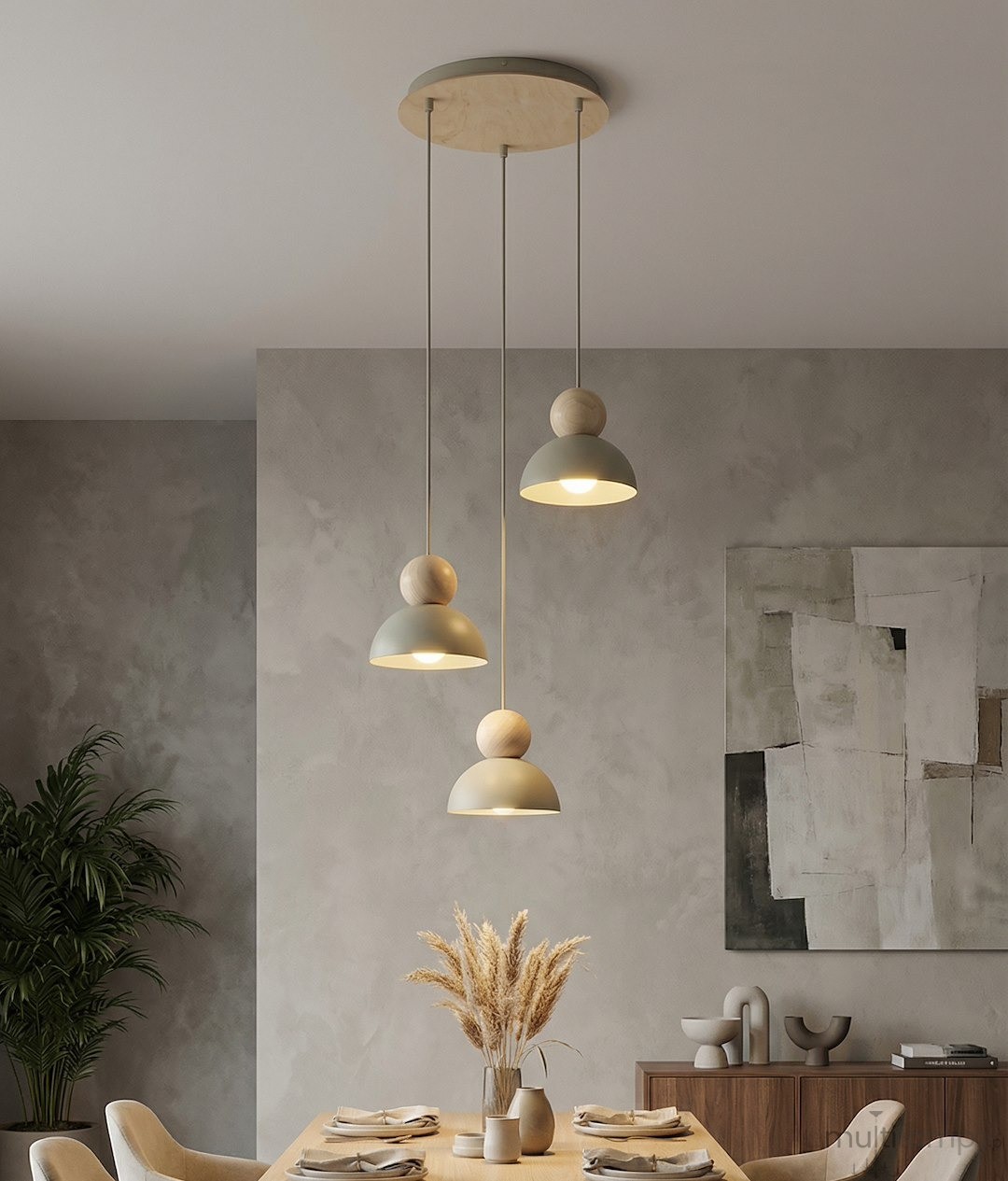 Kaki PREM lampa wisząca 3xE27 mokka 1678/3PREM