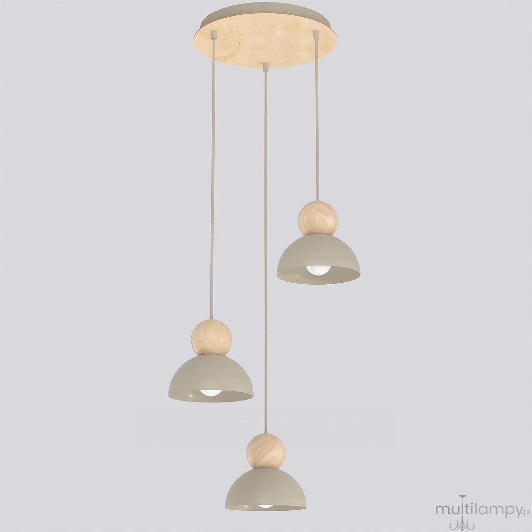Kaki PREM lampa wisząca 3xE27 mokka 1678/3PREM