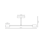 Halo lampa wisząca 2xGX53 burgundy 1681/2