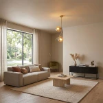 Lampa wisząca Liberty 2-punktowa w kolorze złotym, z dwiema kulistymi kloszami z przezroczystego szkła. Ułożona w pionie, z metalowym, błyszczącym wykończeniem oraz nachyloną rurką, zawieszona na okrągłym stelażu. Tło jasne, neutralne.