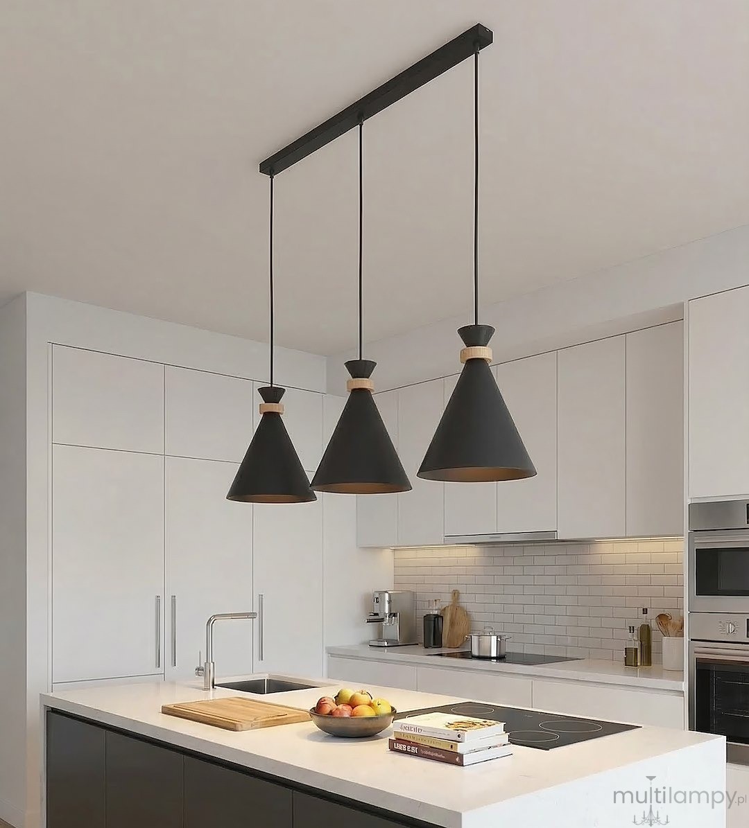 Zero lampa wisząca 3xE27 czarna 1682/3