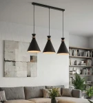 Zero lampa wisząca 3xE27 czarna 1682/3