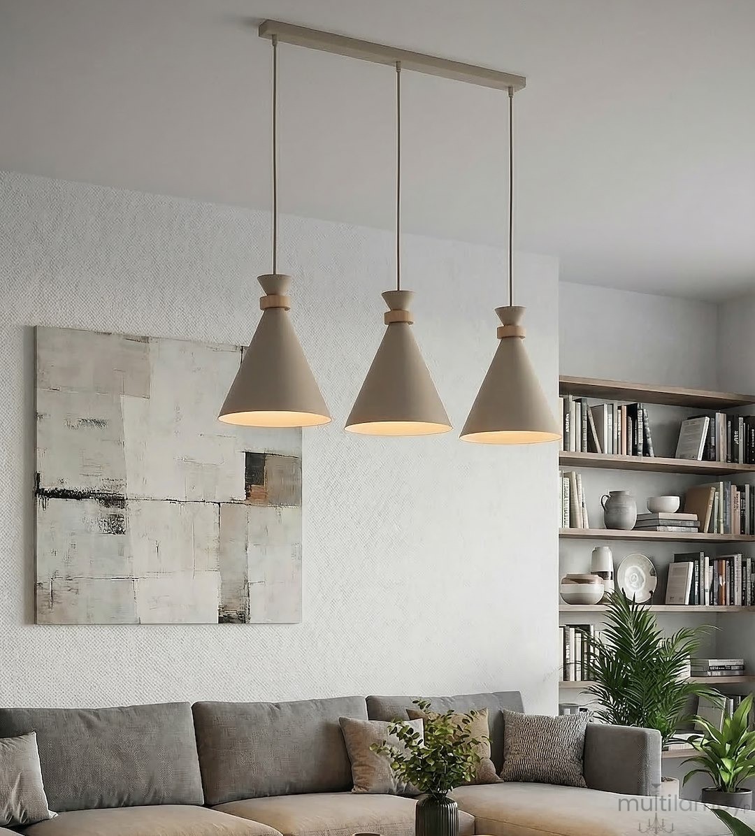 Zero lampa wisząca 3xE27 mokka 1683/3