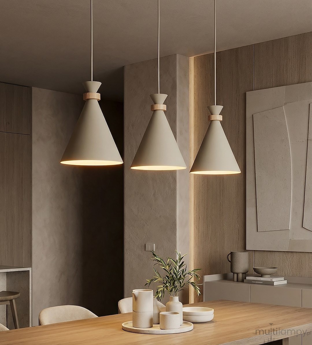 Zero lampa wisząca 3xE27 mokka 1683/3