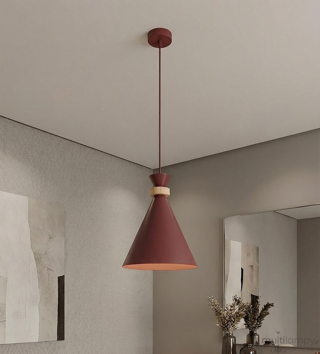 Zero lampa wisząca E27 burgundy 1684/1