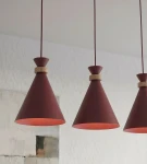 Zero lampa wisząca 3xE27 burgundy 1684/3