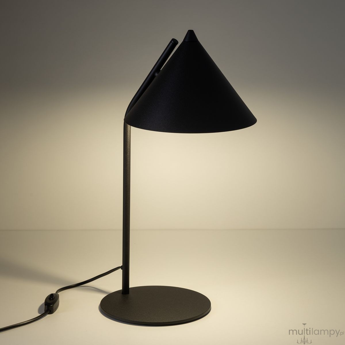 Cono lampka stołowa 1xE27 czarna 16009