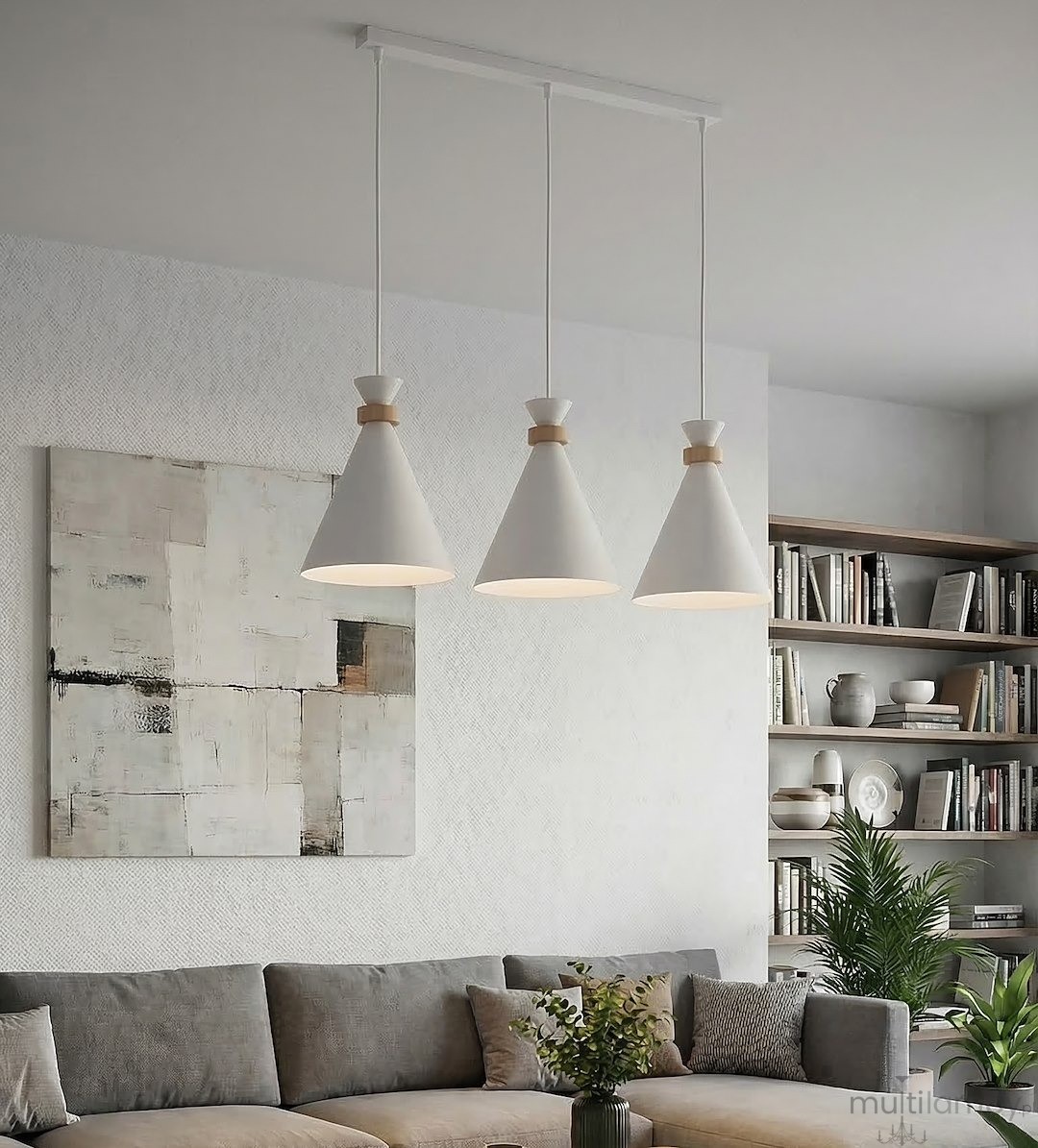 Zero lampa wisząca 3xE27 biała 1679/3