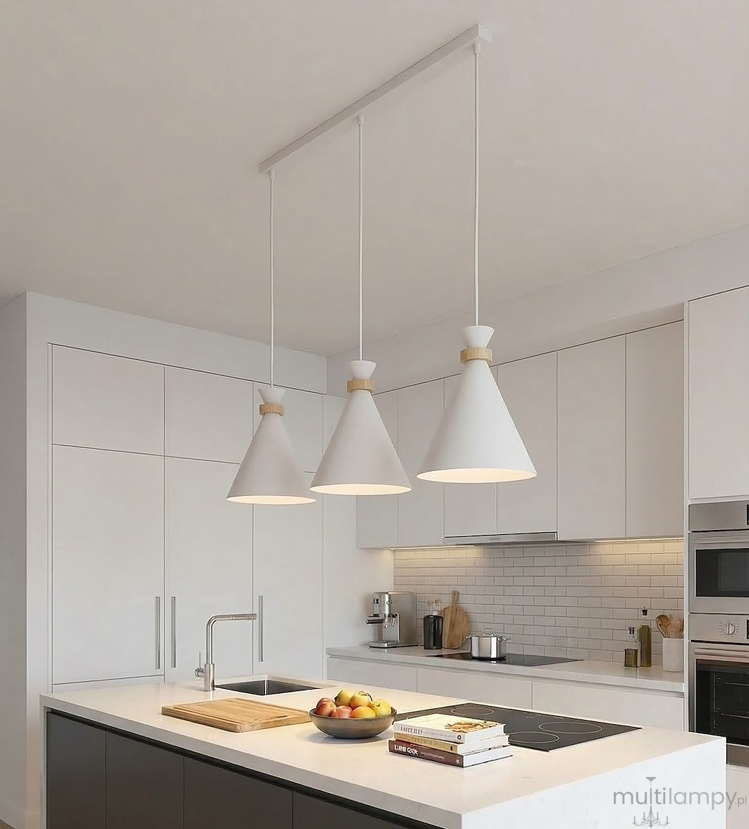 Zero lampa wisząca 3xE27 biała 1679/3
