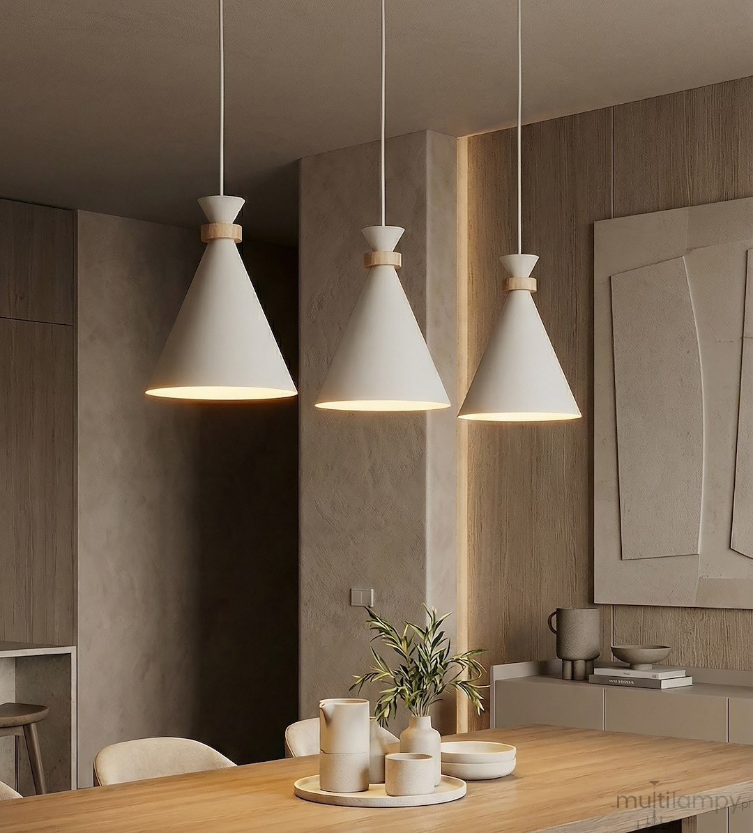 Zero lampa wisząca 3xE27 biała 1679/3