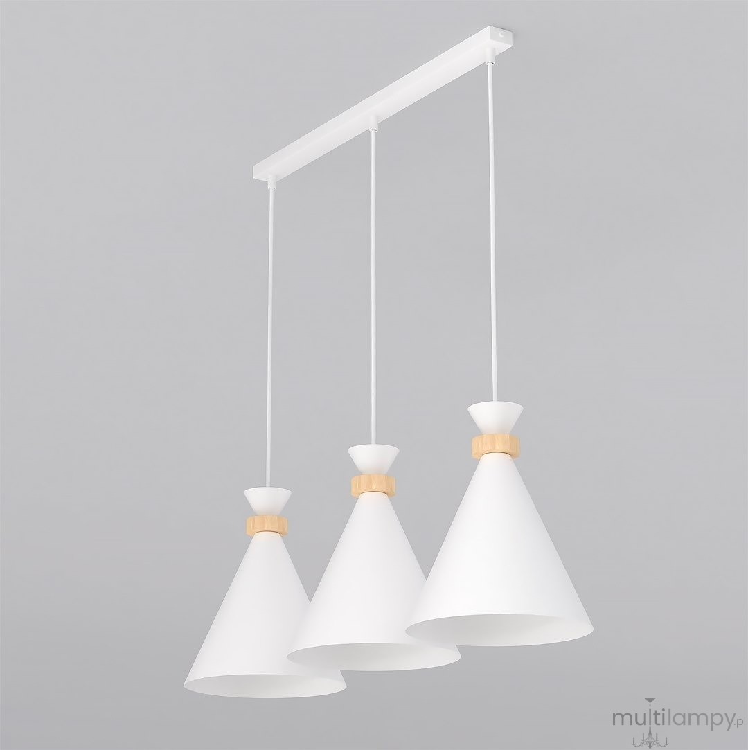 Zero lampa wisząca 3xE27 biała 1679/3
