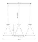 Zero lampa wisząca 3xE27 biała 1679/3
