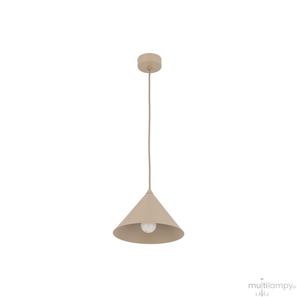 Cono D21 lampa wisząca 1xE27 beżowa 10619