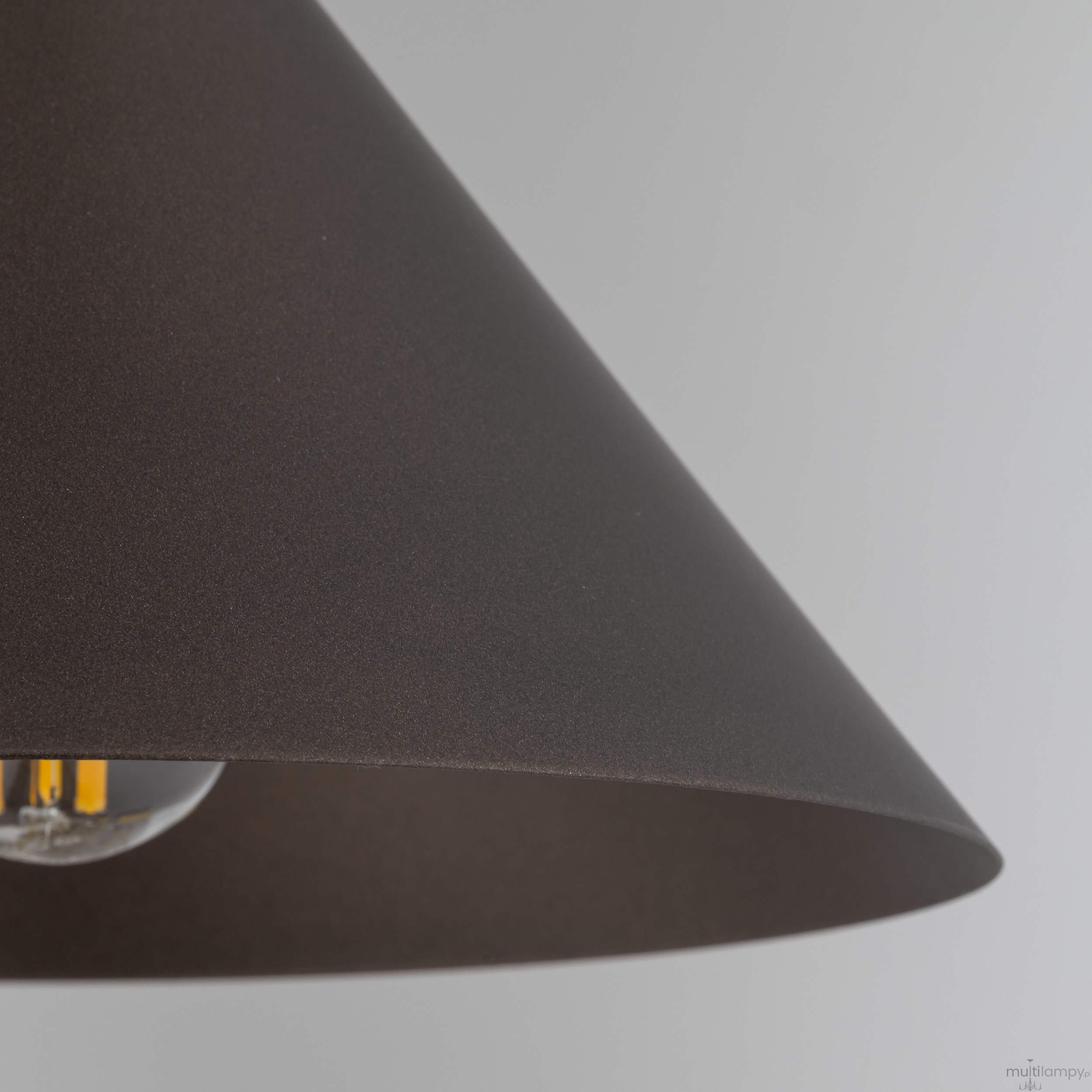 Cono D21 lampa wisząca 1xE27 brązowa 10073