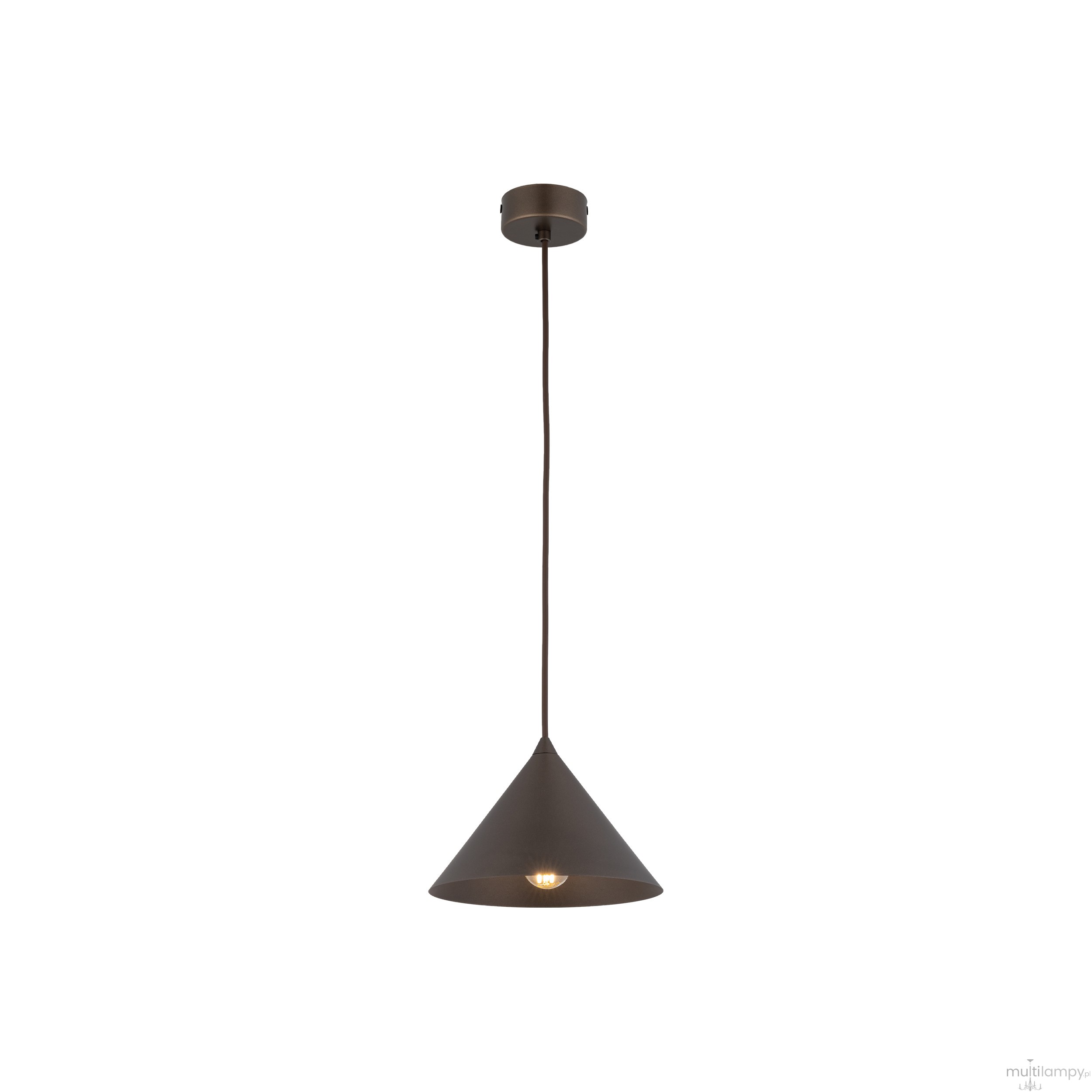 Cono D21 lampa wisząca 1xE27 brązowa 10073