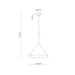 Cono D26 lampa wisząca 1xE27 biała 10008