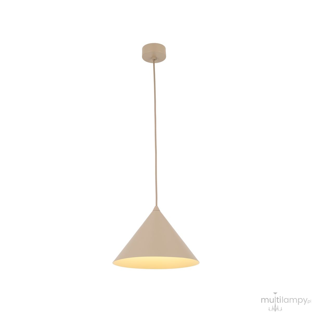 Cono D26 lampa wisząca 1xE27 beżowa 10620