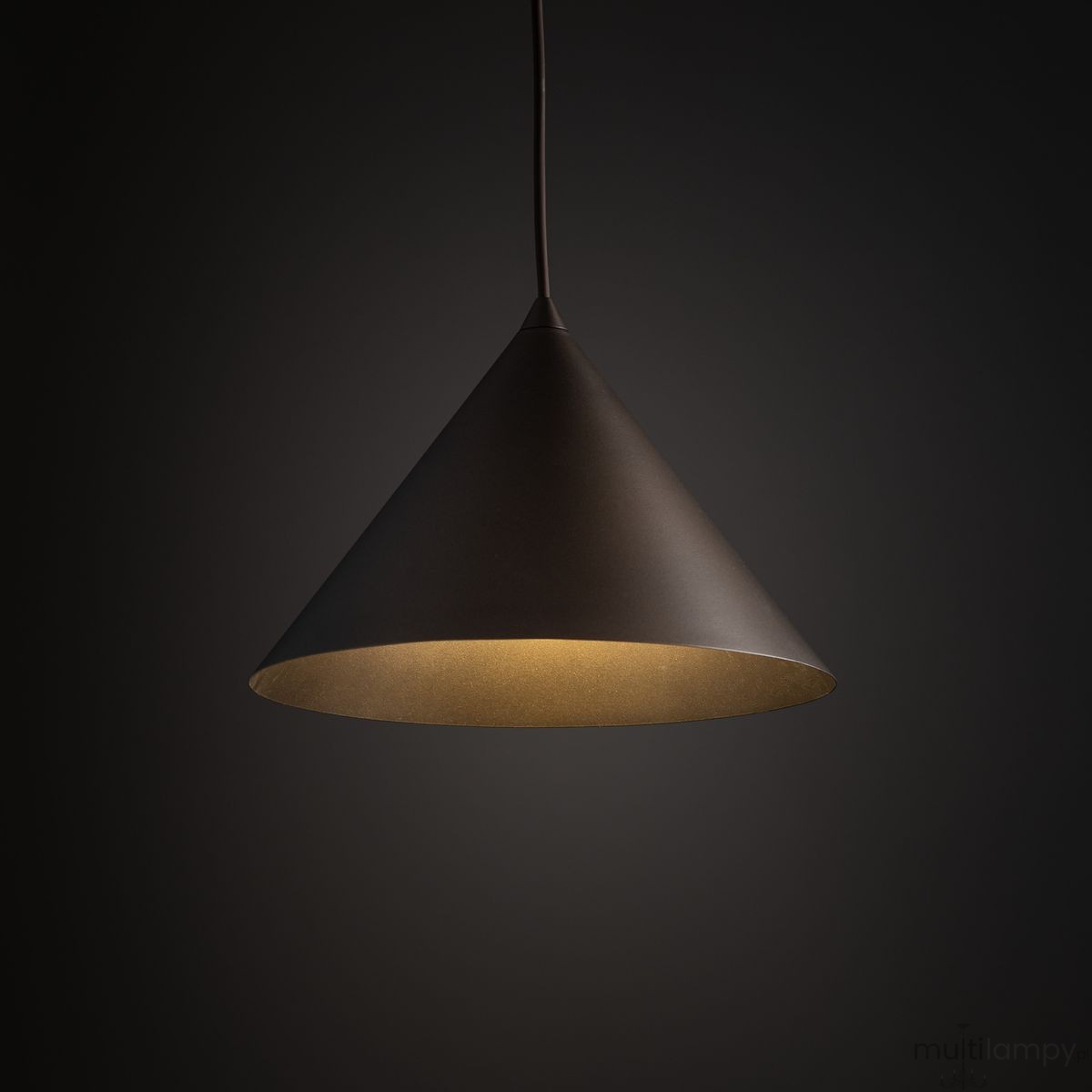 Cono D26 lampa wisząca 1xE27 brązowa 10037