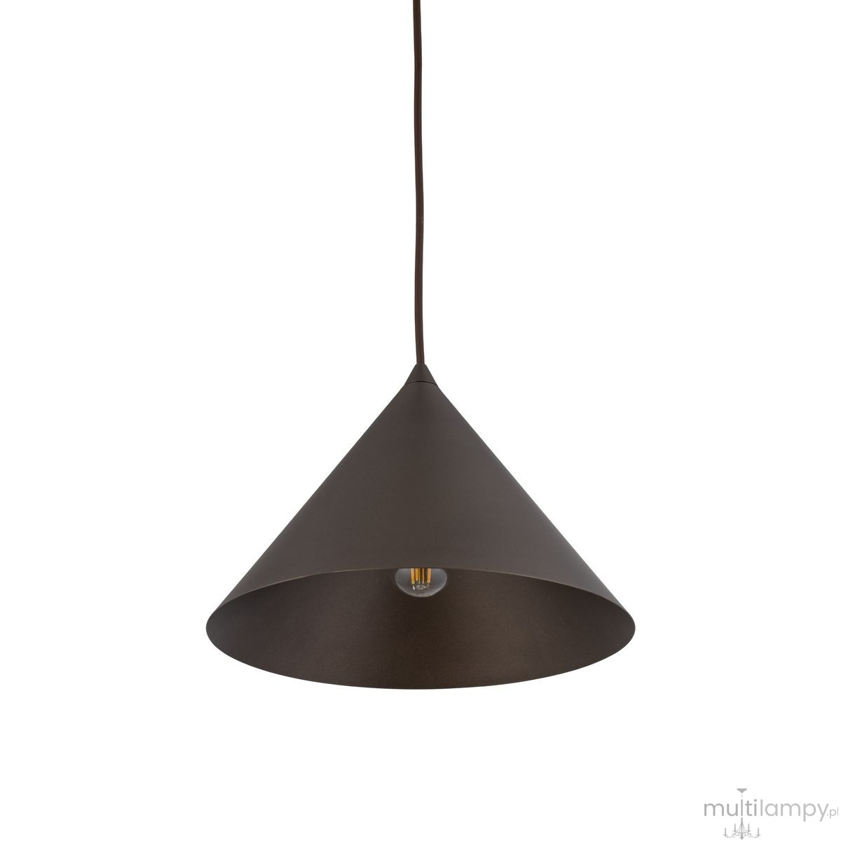 Cono D26 lampa wisząca 1xE27 brązowa 10037