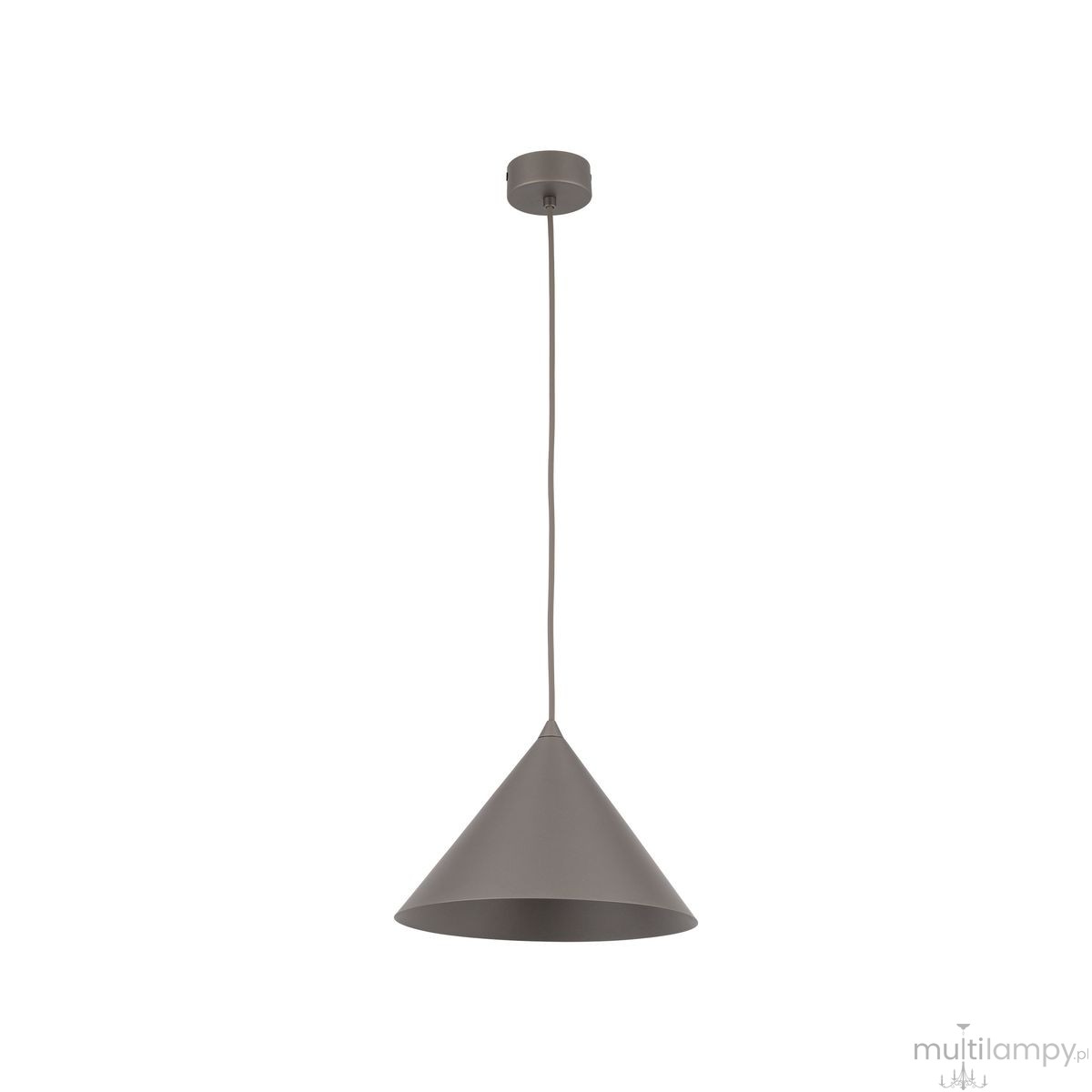 Cono D26 lampa wisząca 1xE27 szarobrązowa 11376
